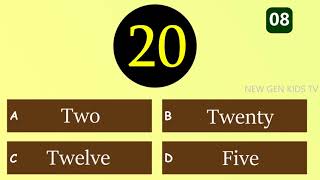 Spelling numbers From 1 to 20 Quiz For Kindergarten Kids | Preschool Educational Video On Numbers screenshot 1