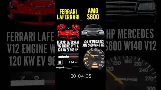 750 Hp Mercedes Amg S600 W140 V12 Vs Ferrari Laferrari V12 Engine With A 120 Kw Ev 963 Hp