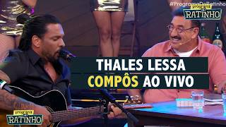 Thales Lessa choca ao compor música ao vivo durante o programa | Programa do Ratinho (27/02/26)