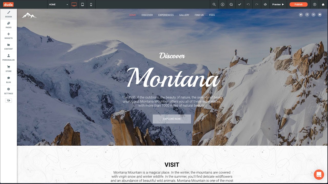 Duda Website Builder Quick Tour | Getting Started