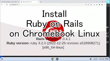 Install Ruby on Rails on Chromebook Linux