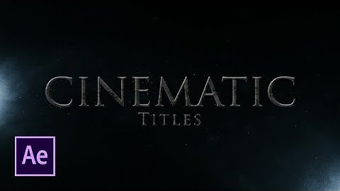 Cinematic title effect||after effects tutorial||free template+asset||no third party plugins used