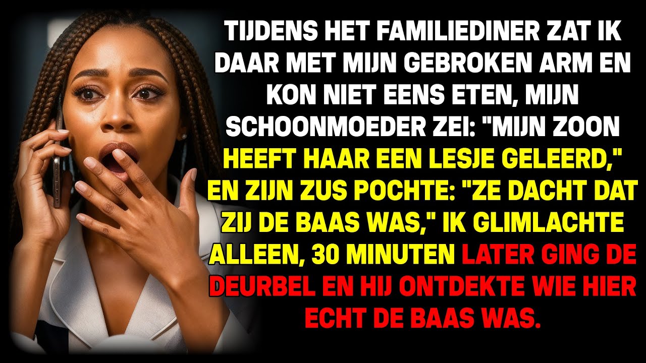 Met gebroken arm kon ik amper eten; mijn schoonmoeder zei: 