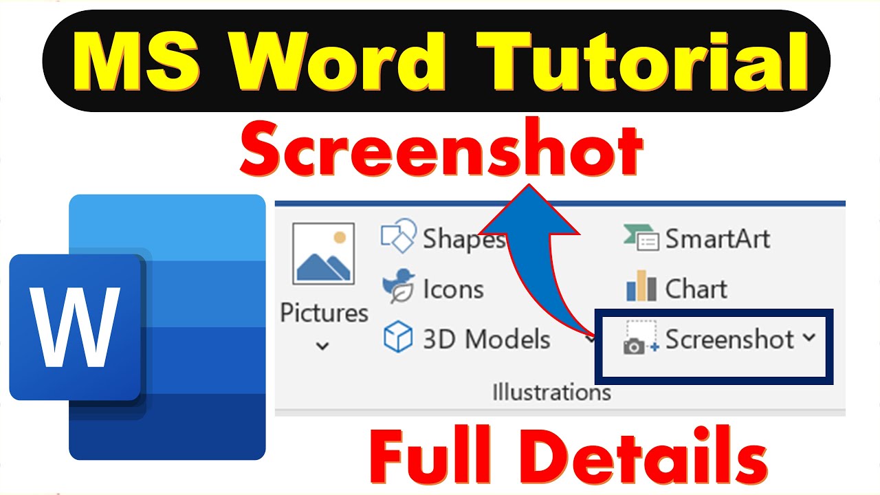 How to take screenshot and insert in MS Word | screenshot in Learn MS ...