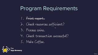 114   Walkthrough and Solution for the OOP Coffee Machine