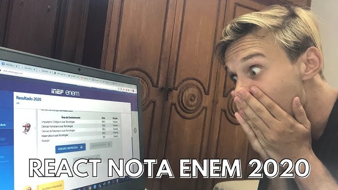 REAGINDO ÀS NOTAS DO ENEM 2021! - Meu desempenho no MAIOR VESTIBULAR do  Brasil! - Nicolas Lazaroto 