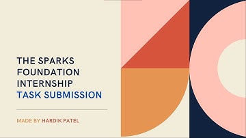 The Sparks Foundation Internship Task Submission