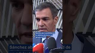 Sánchez podría adelantar elecciones si no aprueba presupuestos