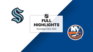 Seattle Kraken Vs. New York Islanders Nhl Highlights November 23, 2025