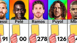 Number of Yellow Cards of Famous Football Players | Number of Yellow Cards of Famous Footballers