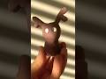 Making a reindeer out of clay