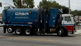 Peterbilt 520 Amrep elliptical lid flipping on Labor Day recyclables