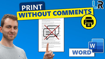 How to Print WITHOUT COMMENTS in Word