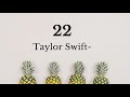 22 Taylor Swift