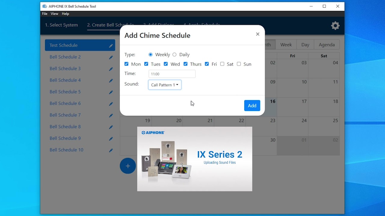 How to Use Aiphone's IX Series Bell Schedule Tool