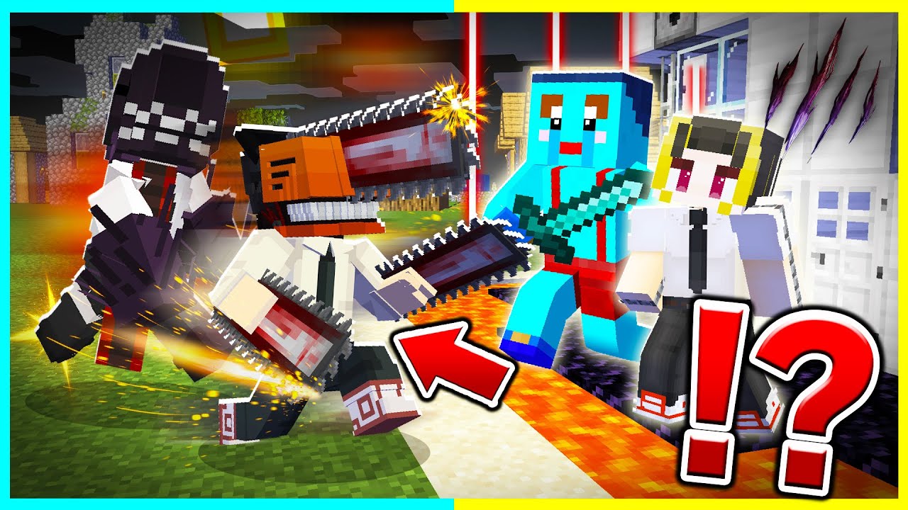 チェンソーの悪魔、爆弾の悪魔 vs けなそゆ、けなたろうセキュリティ🔥【まいくら / マインクラフト】