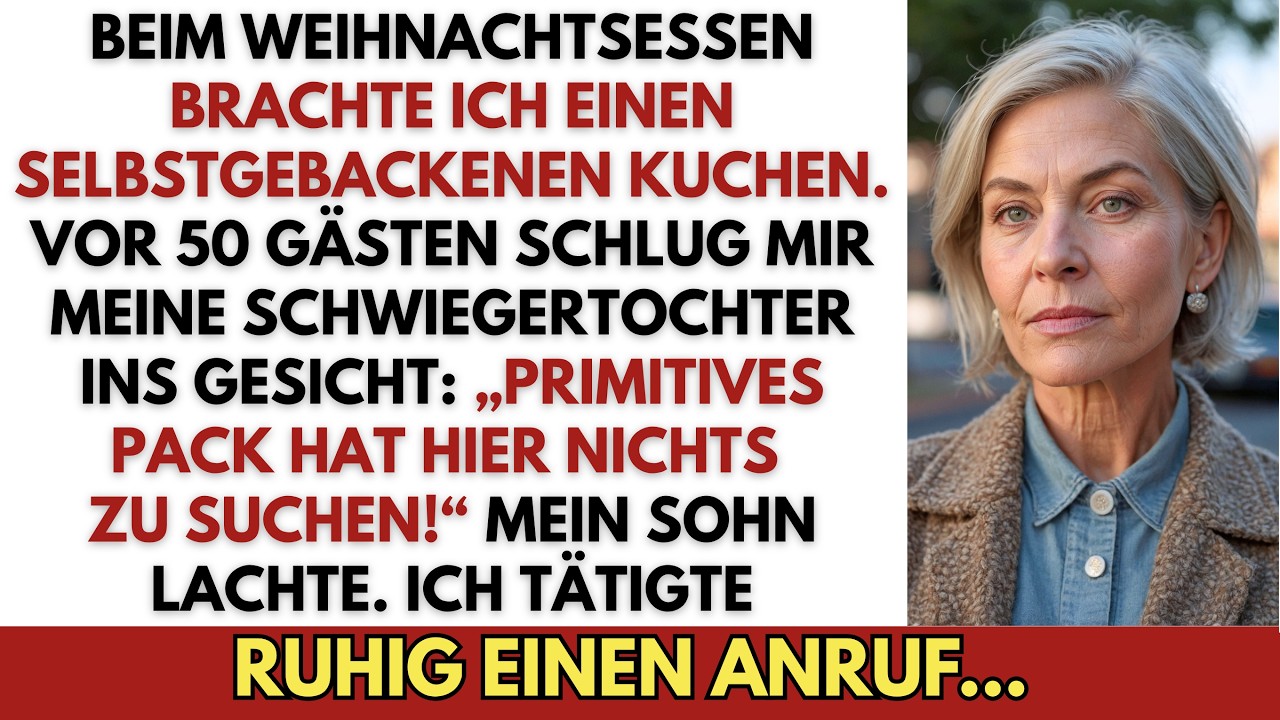 Ich stand in der Villa meines Sohnes, als seine Frau mich vor fünfzig Gästen ohrfeigte – und mein Sohn lachte nur. Dreißig Jahre hatte ich ihn allein großgezogen, Doppelschichten geschoben, sein...