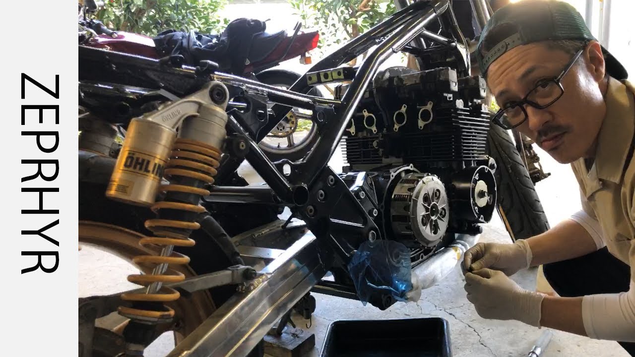 ひろ　製作依頼⑥　ゼファー kawasaki ゼファー550組み立て400cc→550ccE/g載せ替え クラッチ盤く
