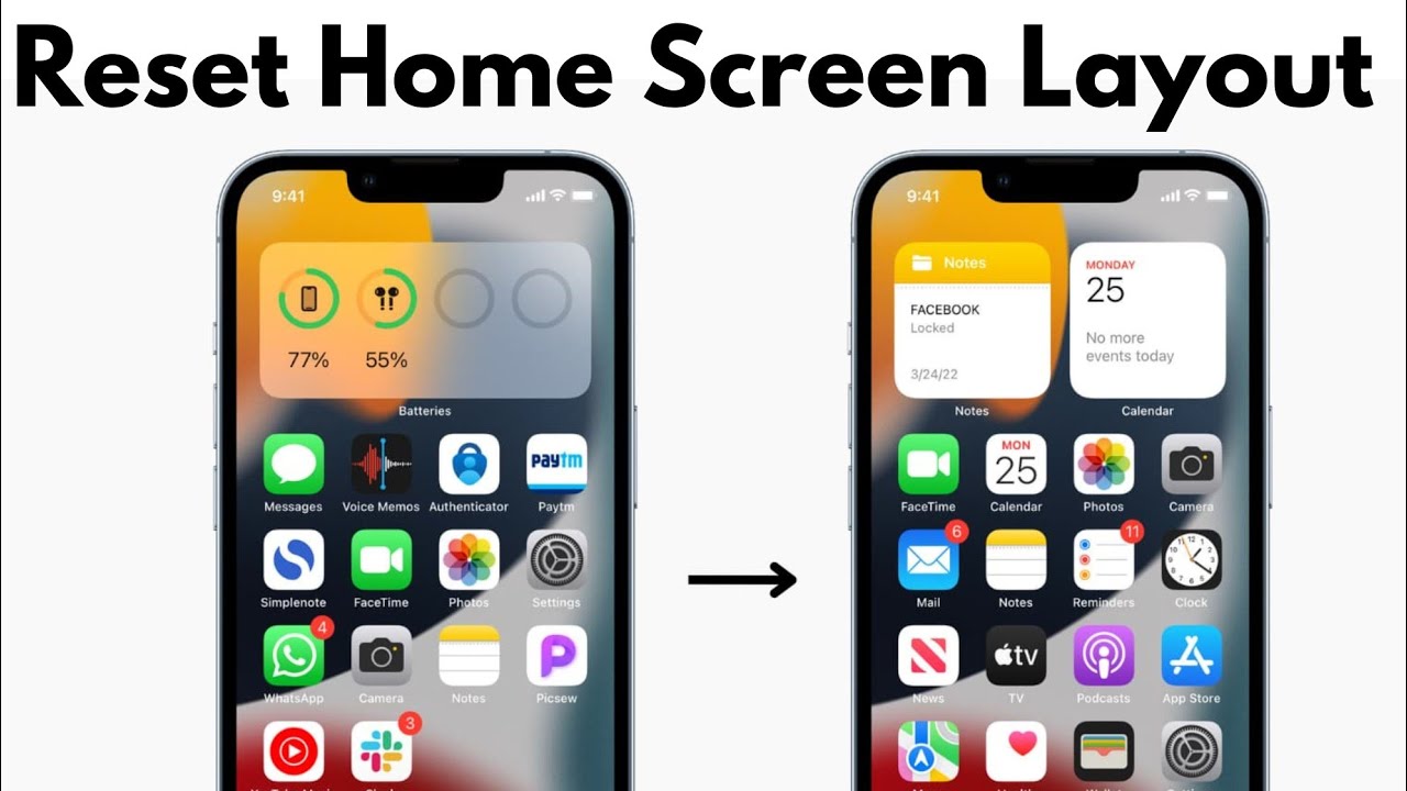 reset home screen layout
