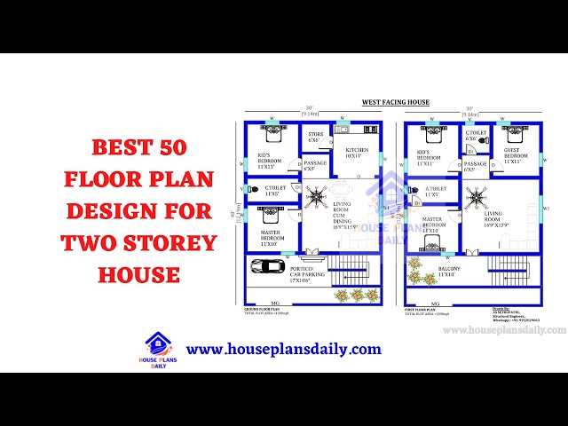 Best 50 Floor Plan Design for Two Storey House | Home Plan Designs #twostoreyhouse #houseplansdaily
