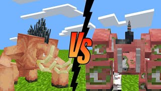 Minecraft Mutant Hogline Vs Mutant Zogline Battle