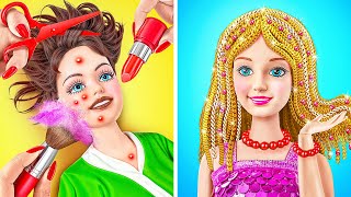 Từ Búp bê Barbie Đến Trang Điểm Búp bê Cổ Tích | Thử Thách Vui Nhộn Jelly DO Challenge
