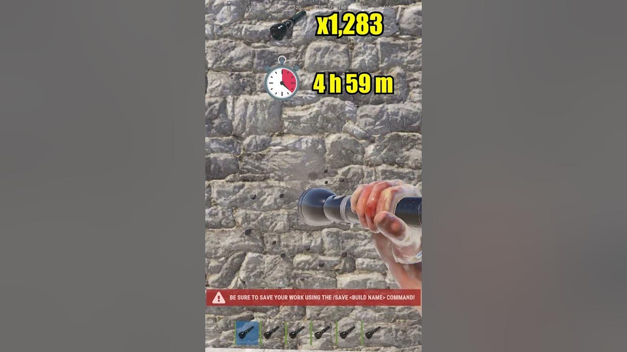 Rust Flashlight Walls Raid Cost YouTube