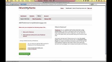 How To Add Posterous To Your Domain At iWantMyName