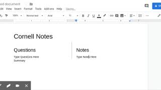 CornellNotes Google Docs