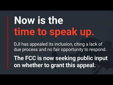 Now is the time to speak up about DJI Drones.