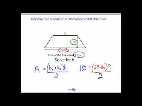Video: How To Find The Smaller Base Of A Trapezoid
