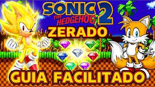 SONIC 2 do Mega Drive - ZERADO - Guia Facilitado com todas as Esmeraldas , macetes e dicas