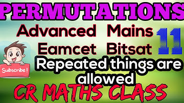 PERMUTATIONS part 11//Shortcut method /Advanced, Mains,Eamcet, Bitsat //INTER, CBSE //CR MATHS CLASS