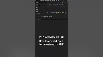 How to convert date to timestamp in PHP #php_interview #php #code_camp_bd #2023 #shorts #short