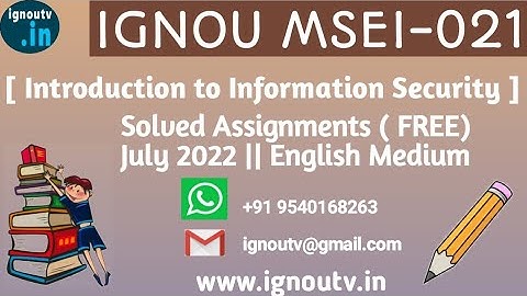 IGNOU MSEI-021 Solved Assignment July 2022 [FREE] || IGNOU PGDIS || IGNOU TV || IGNOU ||