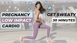 30 MIN LOW IMPACT CARDIO WORKOUT PREGNANCY | Prenatal Low Impact HIT, Music Only, No Equipment! screenshot 1