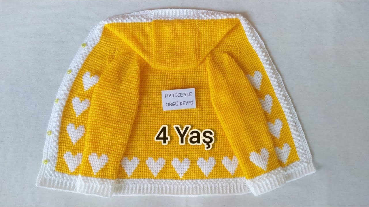 Tunus Isi Kalp Desenli Kapusonlu Cocuk Hirka Yapimi 4 Yas 2 Renkli Bebek Kazagi Nasil Orulur Youtube Baby Knitting Patterns Hirkalar Bebekler Icin Orgu