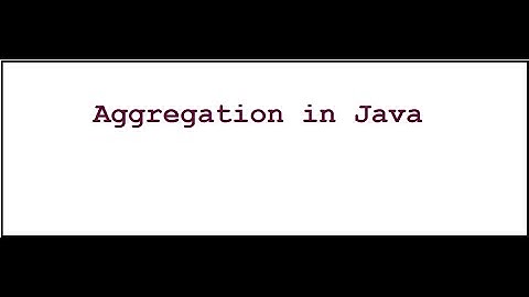 Video-28 Aggregation in JAVA | has a relationship #java #javaforbeginners #javaprogramming