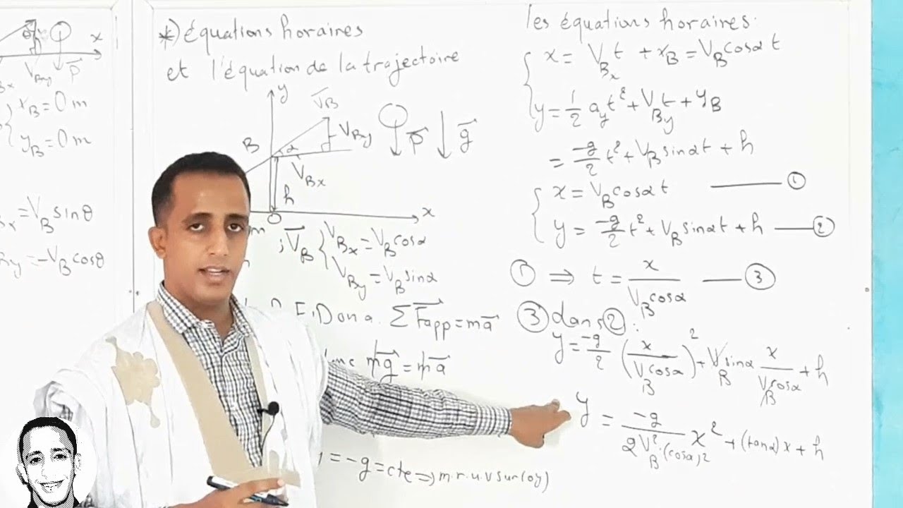 Physique Projectile Partie 1 Equation de