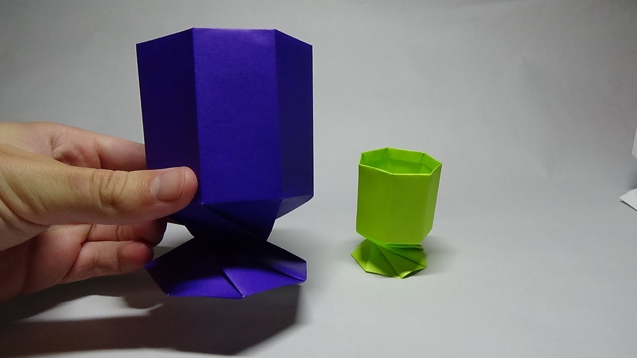 Origami Wine Glass Pure Origami YouTube