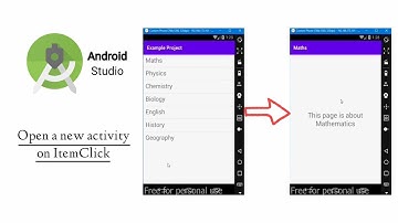 How to open a new activity on ListView ItemClick | Android Studio