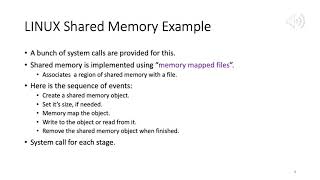 CS 303: Chapter 3, lecture 6 - Inter-process Communication (IPC) with Shared Memory.