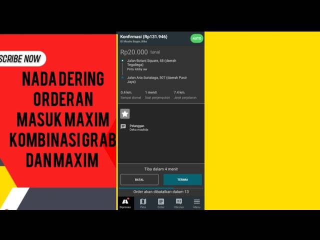 Nada Dering || Orderan Masuk Maxim || Kombinasi Grab Mantul class=