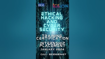 Ethical Hacking and Cyber Security Training Certification, Internship and Placement #cybereducation