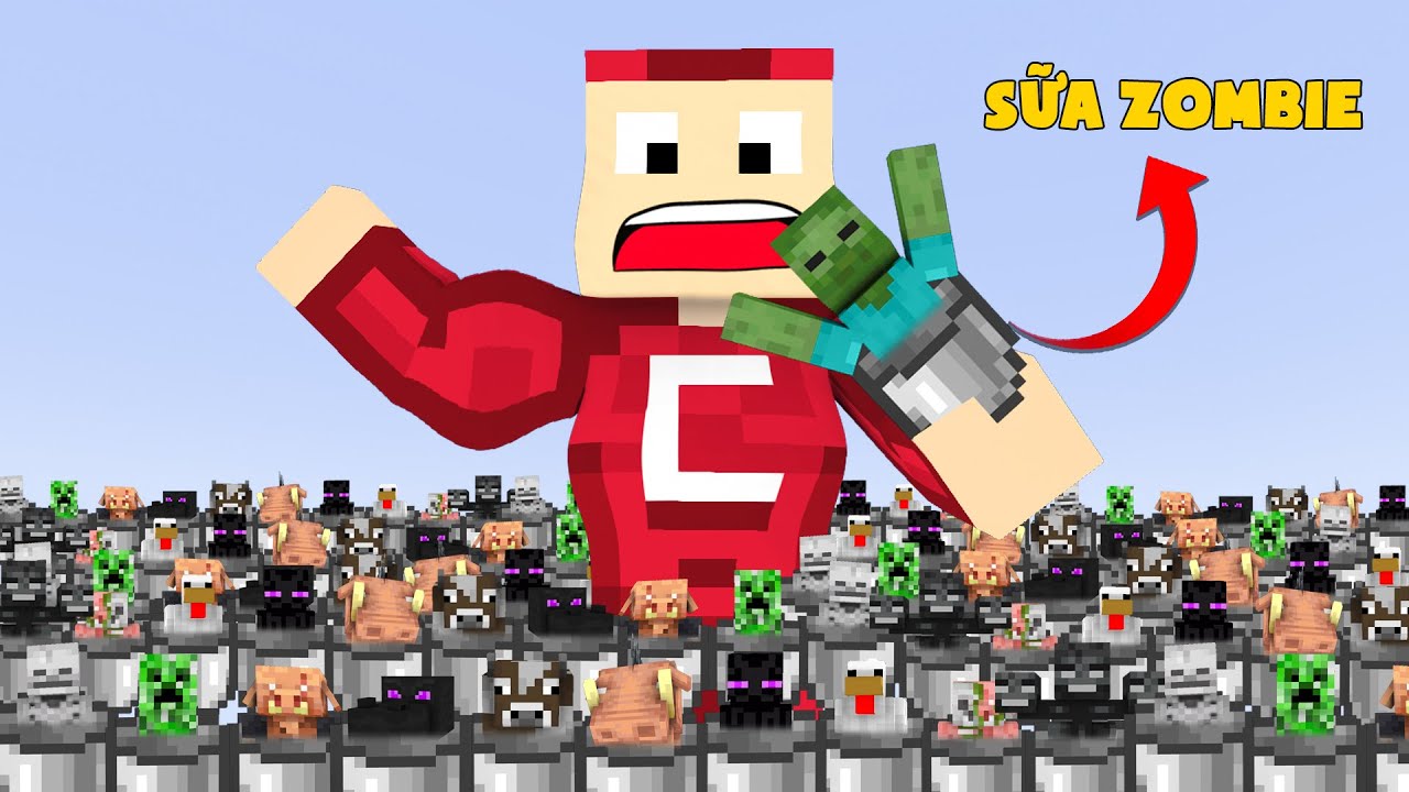 Minecraft Nhưng Uống Sữa Tất Cả