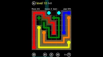 Flow Free Reguler 8x8   Level 10 Walkthrough