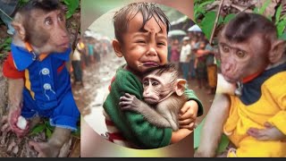 Petualangan Baim Dengan SiUcup dan SiKaka  #trending #video #viral #baim #youtube #monkey #monyet