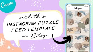 Make money on Etsy selling Instagram Puzzle Feed Canva Templates screenshot 3