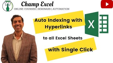 Auto Indexing With Hyperlinks To All Sheets With Single Click