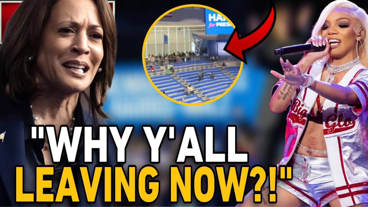 Kamala Harris Rapper Rally Kamala Harris VOTERS WALK OUT During Her Speech After Glorilla FREE ...